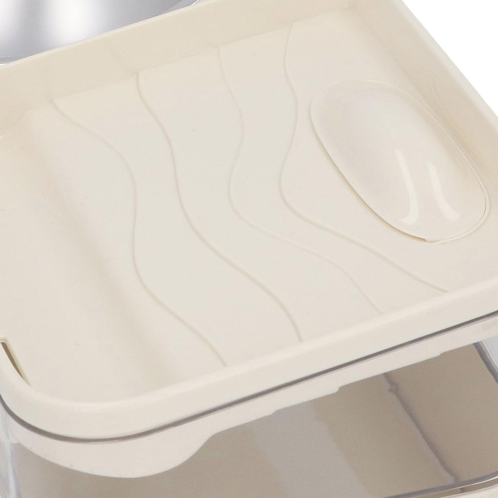 Automatic Cat Feeder and Water Dispenser with Stainless Steel Bowl Large Capacity Pet Food Bowl Waterer Set