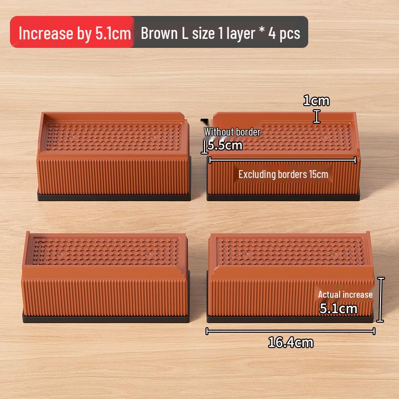Non-Slip Furniture Heightening Pads for Table, Sofa, Coffee Table, TV Cabinet - Shockproof Leg Risers