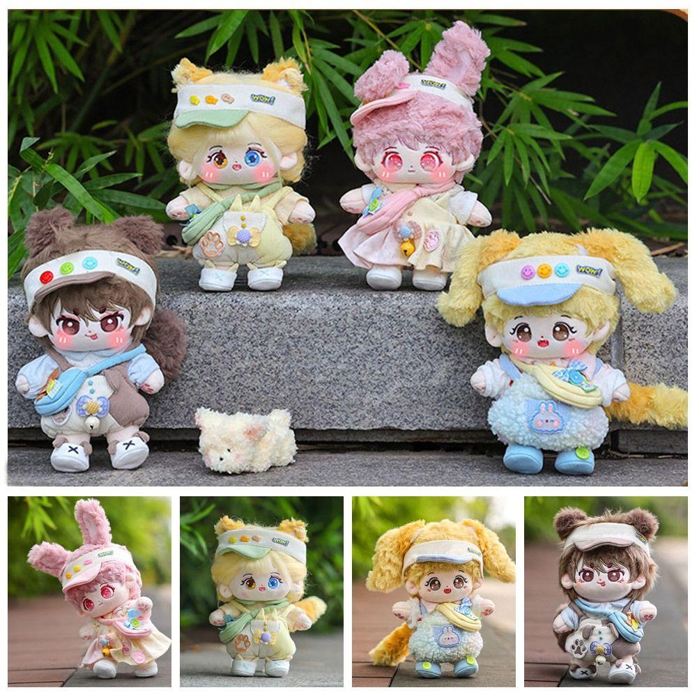

20CM Miniature Dress Suit Multicolor Doll Headwear Dress Gift Doll Clothes Cotton Stuffed Doll 1