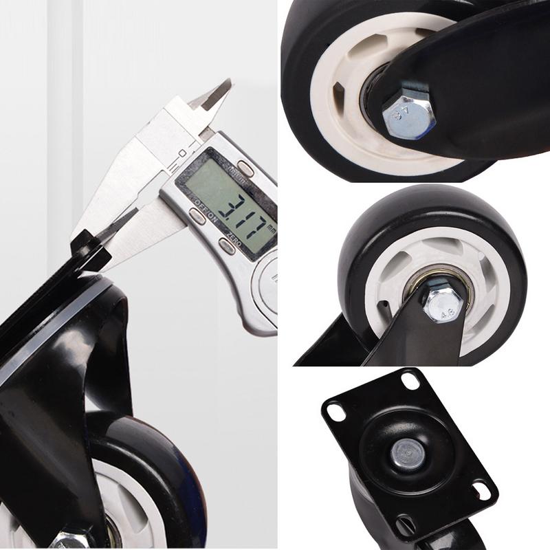 Caster Wheels Industrial Casters Swivel Plate Casters With Brake Furniture Workbench Trolley Wheels Multi-Directional Casters