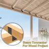 4 Stuks Houten Huis Hanger Verbindingspaal Lichtpaal Stalen Frame Ankers Connector Paaldoppen Bevestigingsbeugel voor Paal aan Balk Einde Duurzaam