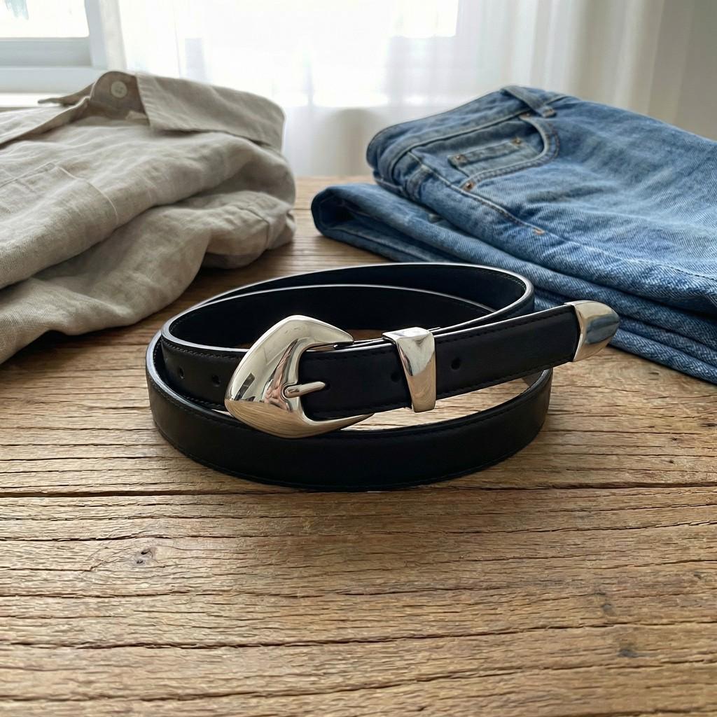 Women s Genuine Leather Woven Fashion Belt - Simple, Versatile Design 105 cm