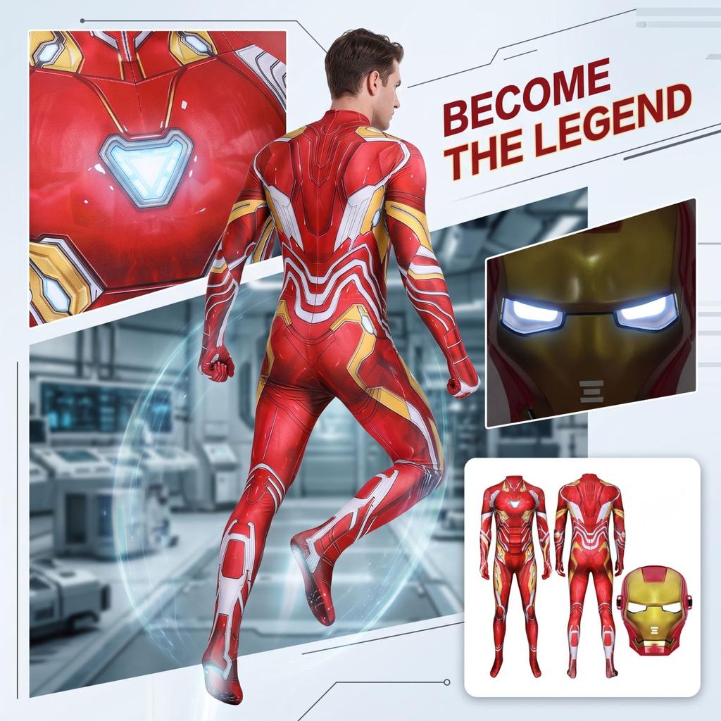 Men's Cosplay Costume Suit for Role Play, Halloween and Themed Parties