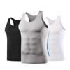 Men's Plus Size Breathable Stretch Tank Top - Trendy Solid Color Sports Vest