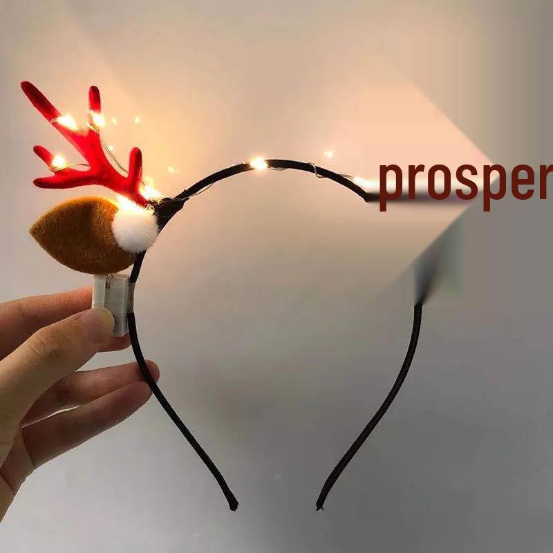 Barrette Serre-tête Bois de Faon Style Mori - Accessoire de Cheveux de Noël Mignon d'Inspiration Féerique pour Femmes