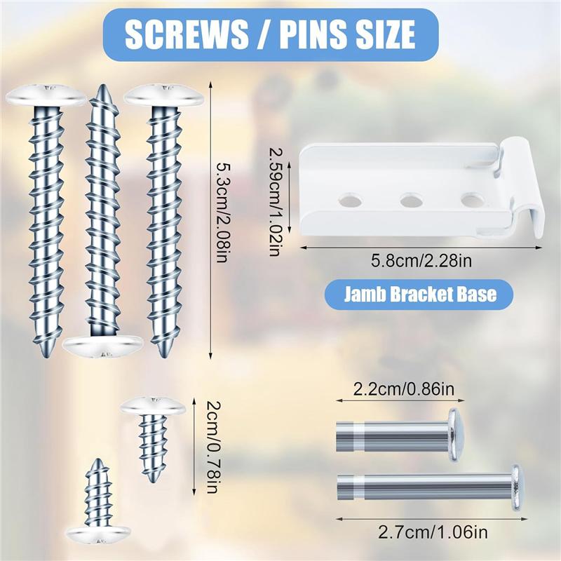 AD23-Door Closer Bracket,Repair Jamb Bracket Compatible For Andersen,Durable Screen Door Closer Replacement Accessories Kits Whi