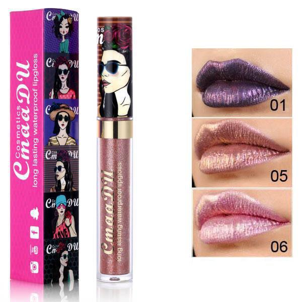 

3 шт./компл. CmaaDu Beautiful Girl Dream Color Хамелеон с бриллиантами Блеск для губ Помада 2610