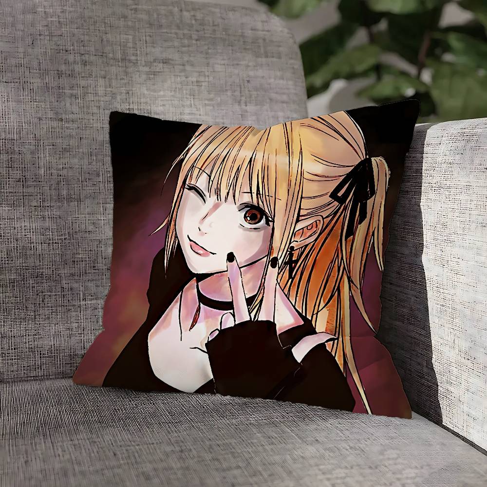 D-Смерть Миса L Ягами N-Записная книжка Наволочка Для Декора Дивана Автомобиля Офисного Помещения Печать Наволочка Декорации и Защита 12x12Inch