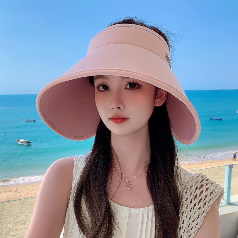 Summer Sun Visor Hat for Women - Breathable, Adjustable, Wide Brim with UV Protection - Perfect for Beach & Outdoor Activities