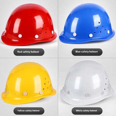 Atmungsaktiver Helm Baustelle Anti-Smash Fiberglashelm Verdickter nationaler Standard Reflektierender Baukopfschutz
