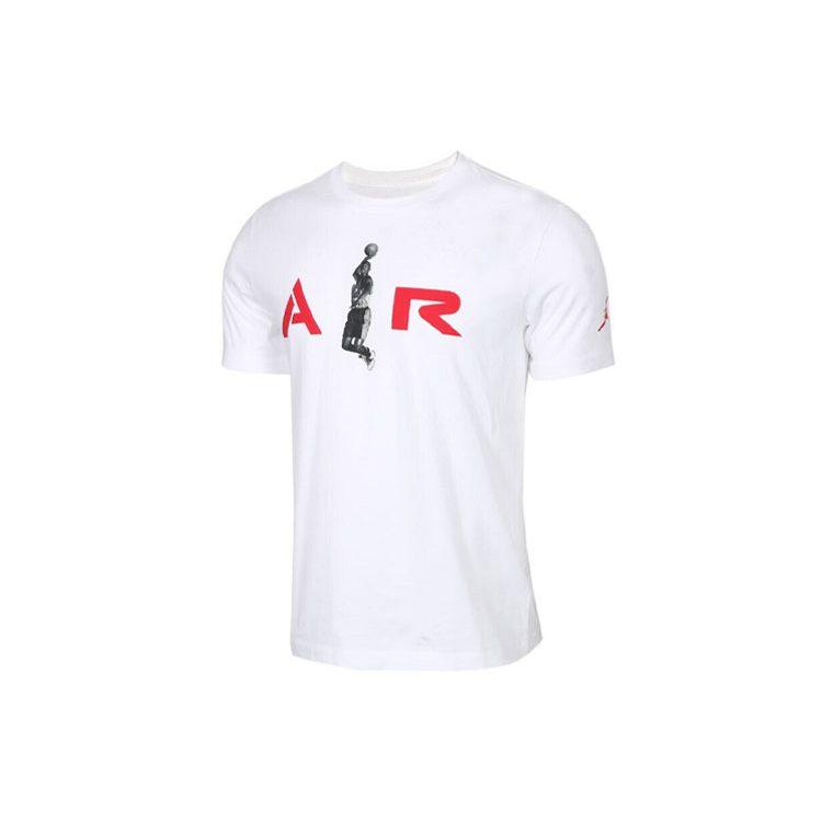 Jordan 14 T Shirts Men's White Crew Neck Moderate Straight Fit AT0553-100