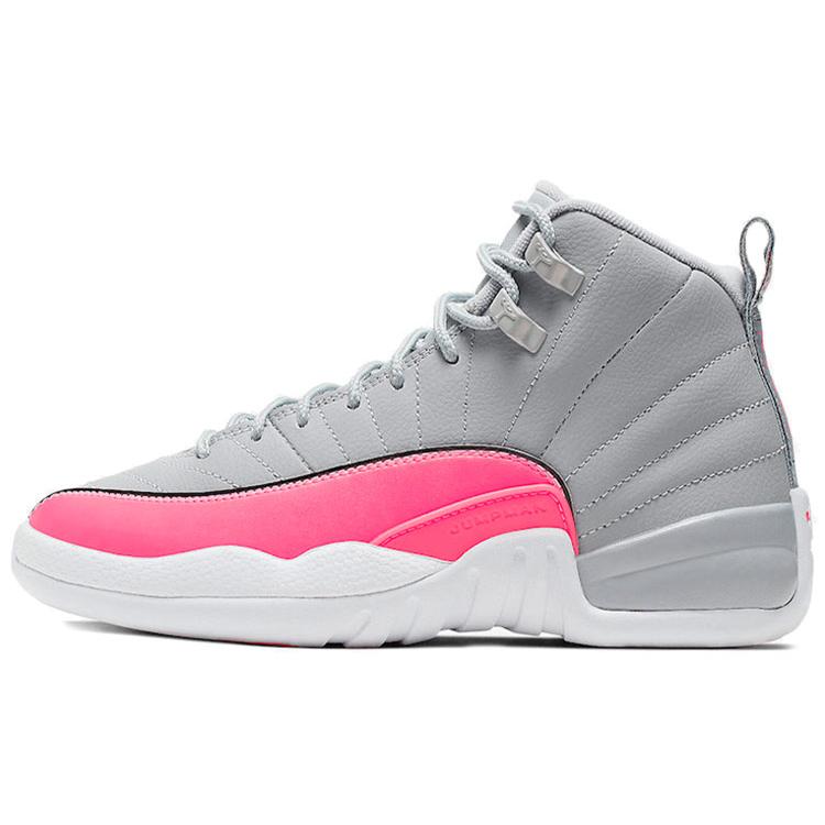 New Jordan 12 Retro Wolf Grey Racer Pink GS 510815-060