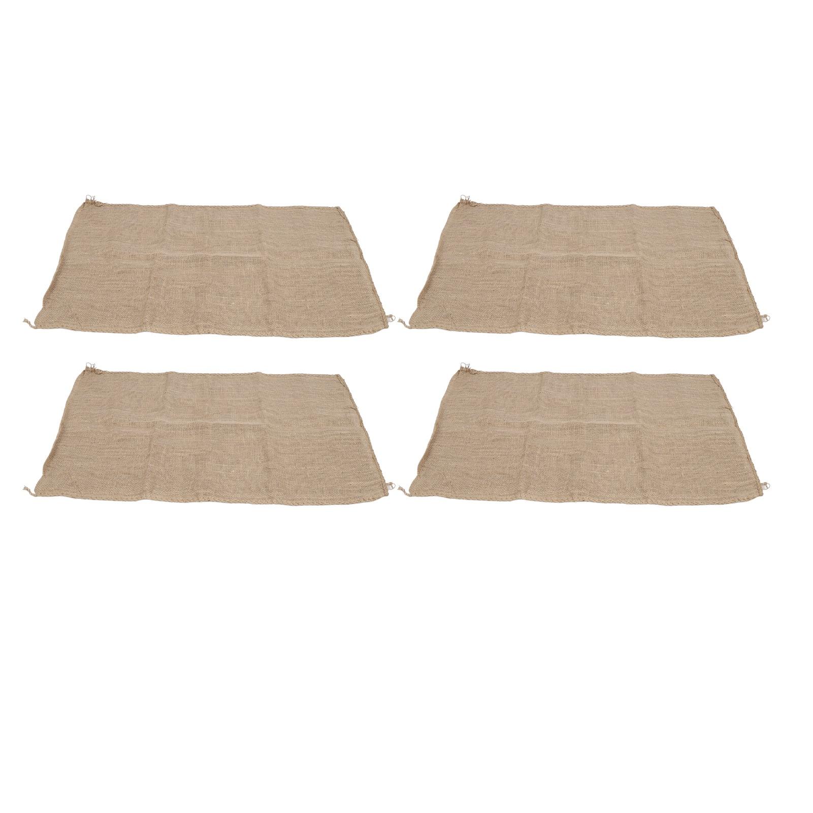 

4PCS Large Potato Sack Jute Burlap Reusable Tough Sports Games Race Bag for Outdoors