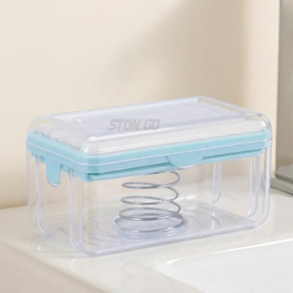 

Travel Soap Dish Storage Box Multifunctional Bathroom Organizer Shower Laundry Holder Household Bath Container синій