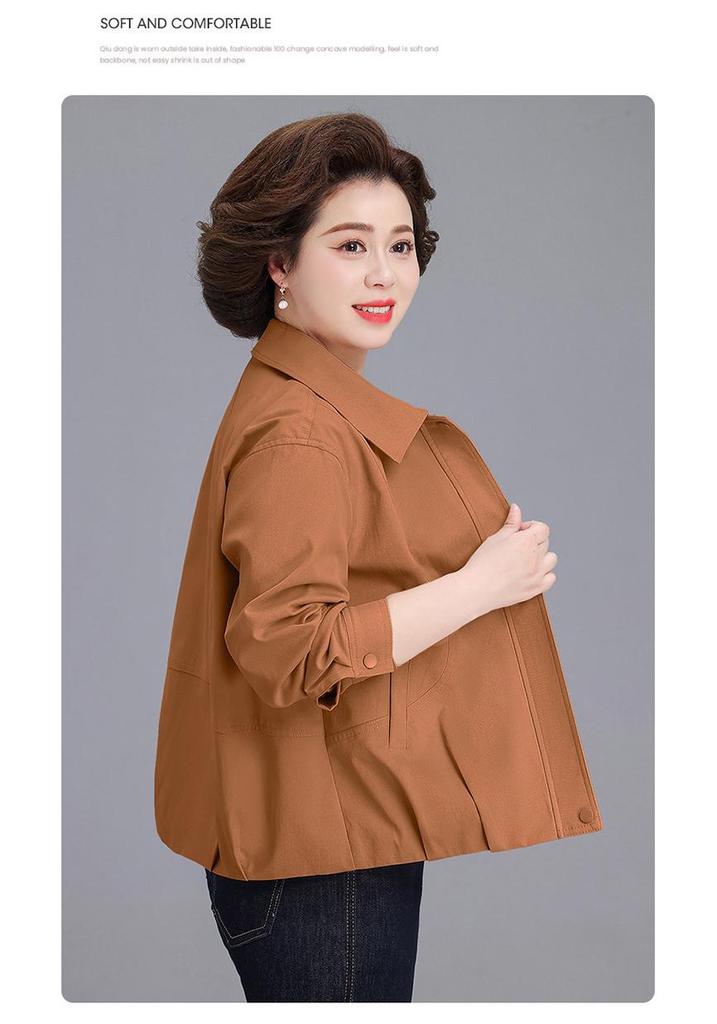 Spring & Autumn 2026 Casual Jacket for Middle-aged & Elderly Women - Stylish, Age-reducing Loose Fit, Perfect for Mother's Day.