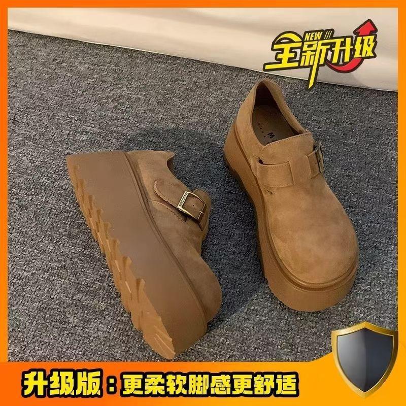 Versatile women's spring single shoes trendy retro fashion small new platform casual