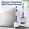 Toilet Brush Holder Set Silicone Toilet Cleaning Brush With Refillable Handle Dispenser Toilet Clean Tools Bathroom Accessories