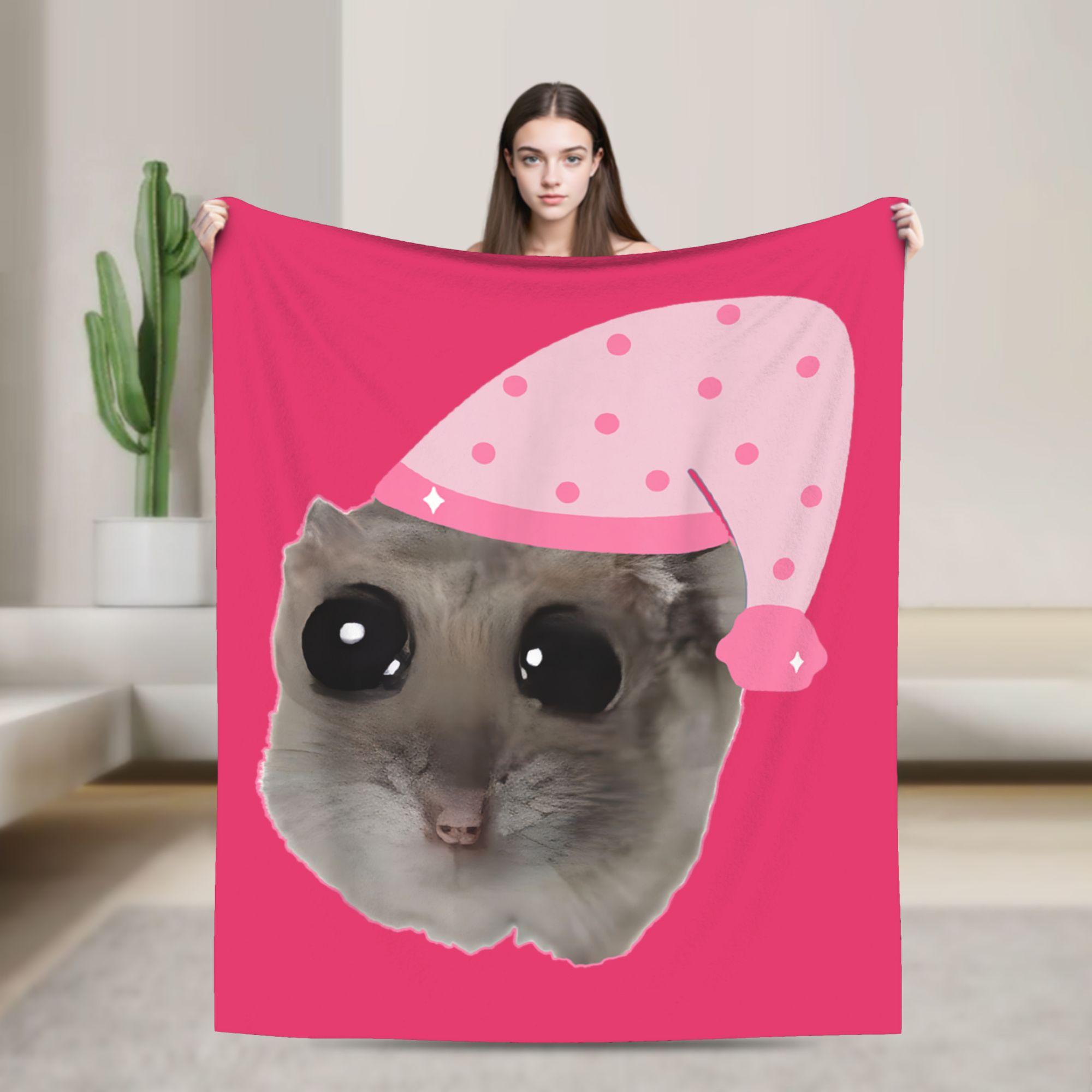 

Funny Hamster Sleep Cute Blanket Flannel Decoration Bed Time Sleepy Multifunction Ultra-Soft Throw Blankets for Bedding 75x90cm
