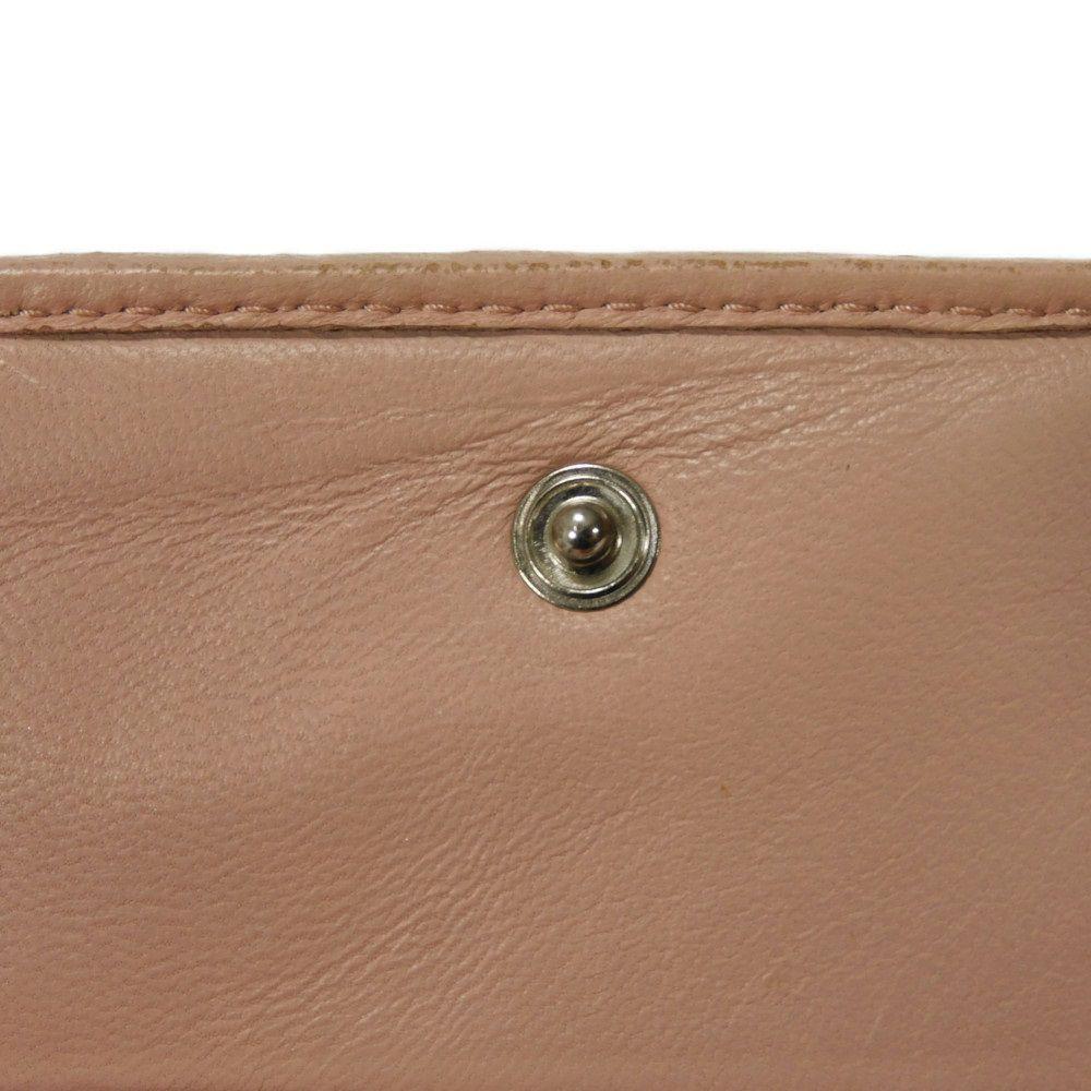 Used Matelasse Compact Wallet 12166 5MV204 2BSQ F0615 7941 with MIU Crystal Pearl Orchid from Japan AUTHENTIC