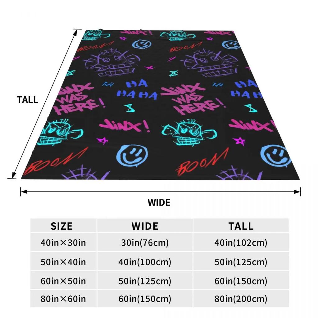 Warm Soft Blanket Travel Office Hot Anime Arcane Throw Blanket Flannel Bedspread For Outdoor Graphic Sofa Bed Cover