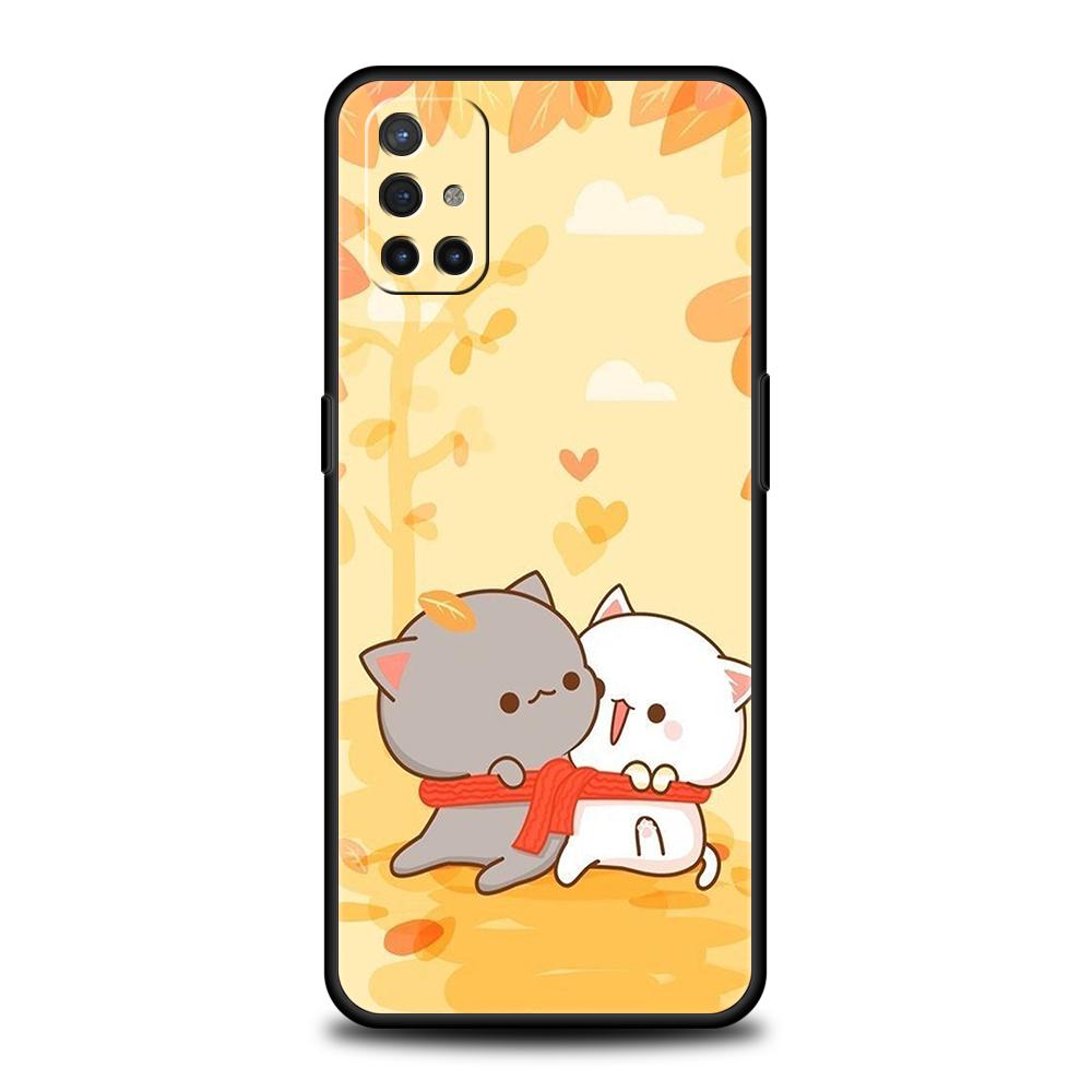 Peach And Goma Cat Phone Case for Oneplus 11 Nord N100 N10 10 7 8 9 9R 7T 8T N200 CE 2 9RT Z Pro 5G Silicone Cover Shell Capas
