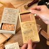 1/7/10/12/13pcs Wooden Seal Set Time Travel Series Clear Patterns for DIY Handbook Decoration Travel Record Schedule Management