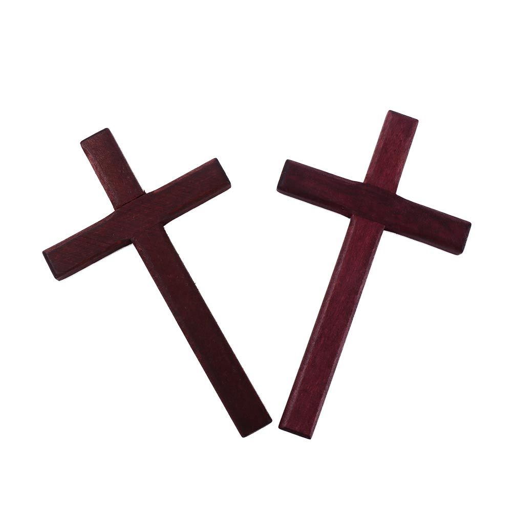 12*7Cm Wooden Home Decoration Crucifix Christian Religious Charm Ornaments Pendant Christian Decor Cross