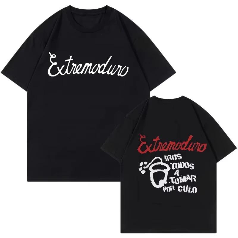 2026 Unisex Fashion Rock Band Extremoduro Print Short Sleeve T Shirt Men Women Graphic Vintage T-Shirt Y2k Hip Hop Tees Tops Clothes
