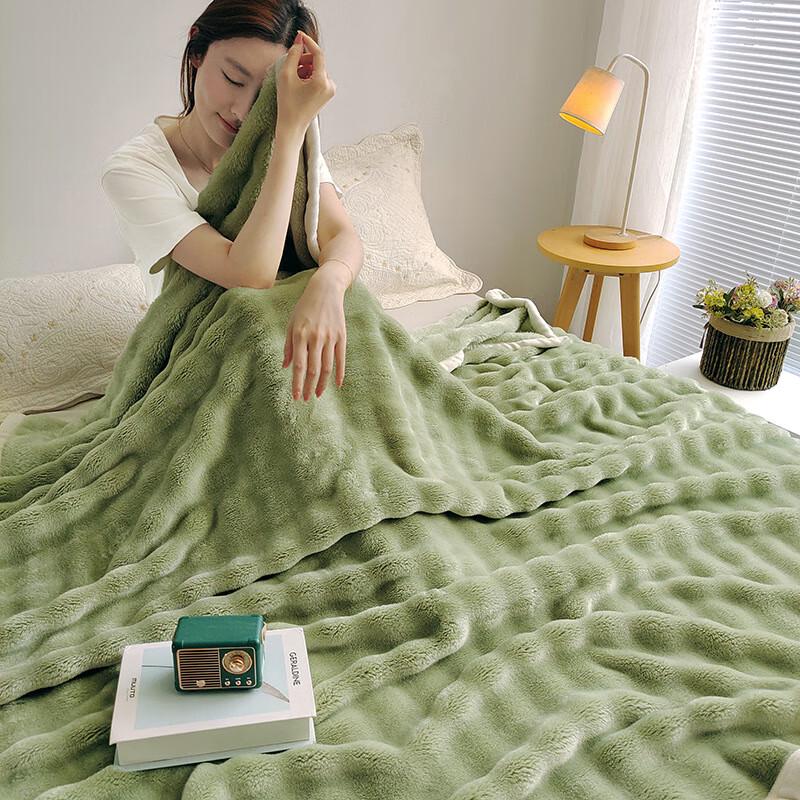 LISM Thick Plush Bubble Blanket