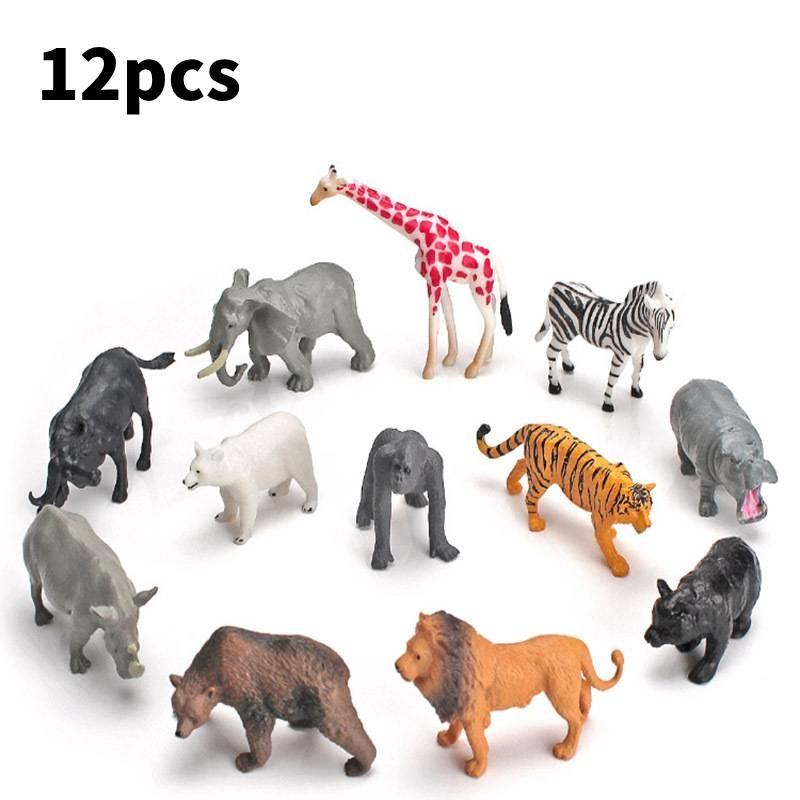 

12pack Pvc Wild Animal Models For Kids Learning And Creative Play