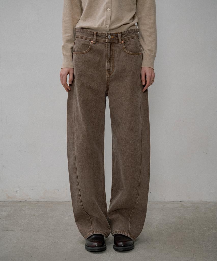 Siyajyu Sijn6087 Arco Curved Denim_Vintage Brown