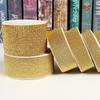 6mm 8mm 10mm 20mm 30mm Width Glitter Elastic Band 5Yards Decorative Trim Tape  For Sewing Projects