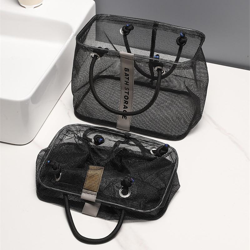 Portable Mesh Makeup Toiletry Storage Bags Handbag Travel Toiletries Storage Pouch Cosmetics Organizer Wash Toiletry Container