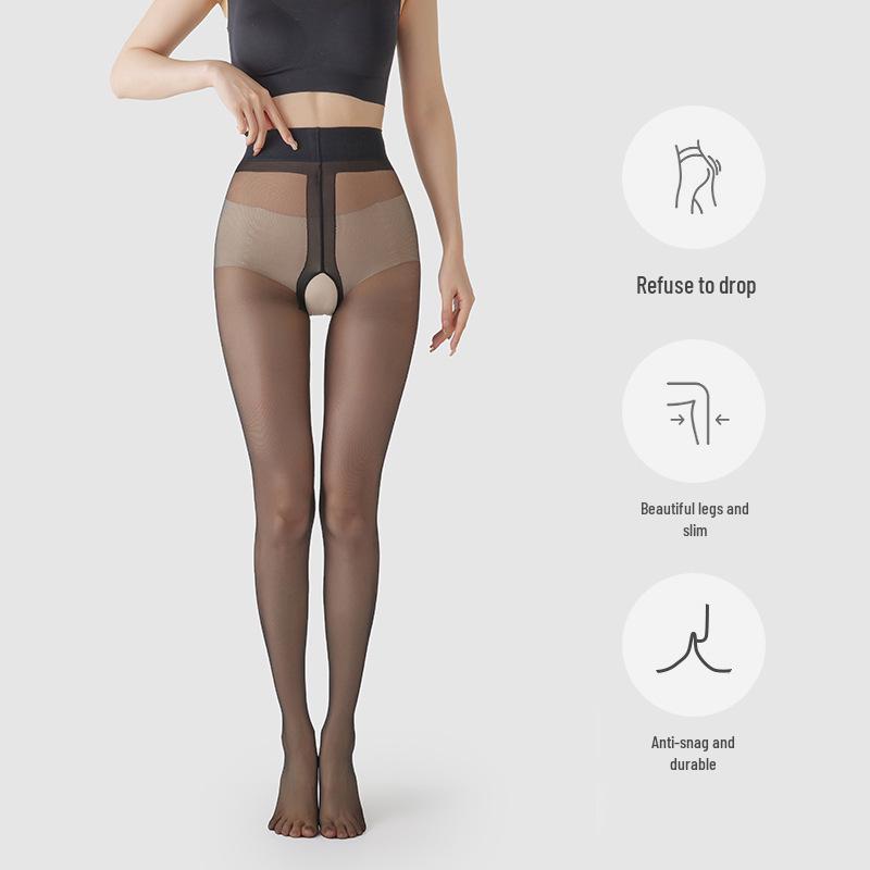 0D Air T-gear Open Crotch Stockings: Pure Desire for Tall Women, No-removal, Summer Sexy Wear