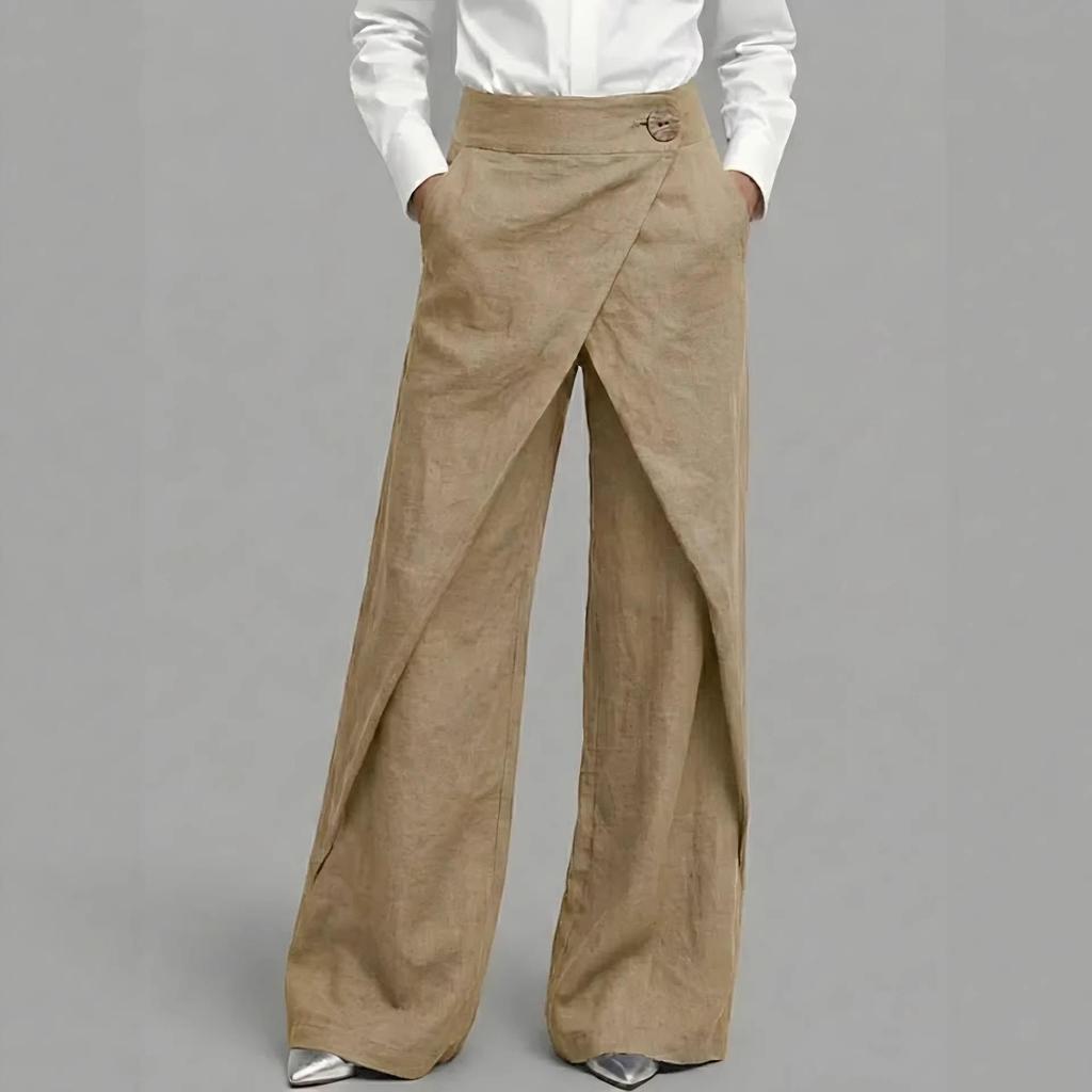 2026 Spring/Summer Cotton Linen Women's Fashion: High Waist, Versatile, Trendy