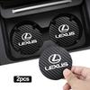 2 stuks Auto Interieur Leer Onderzetter Geluiddempend Waterbeker Pad Voor RX300 IS200 IS250 ES350 Ct200h UX250h NX300h RX350 ES300h