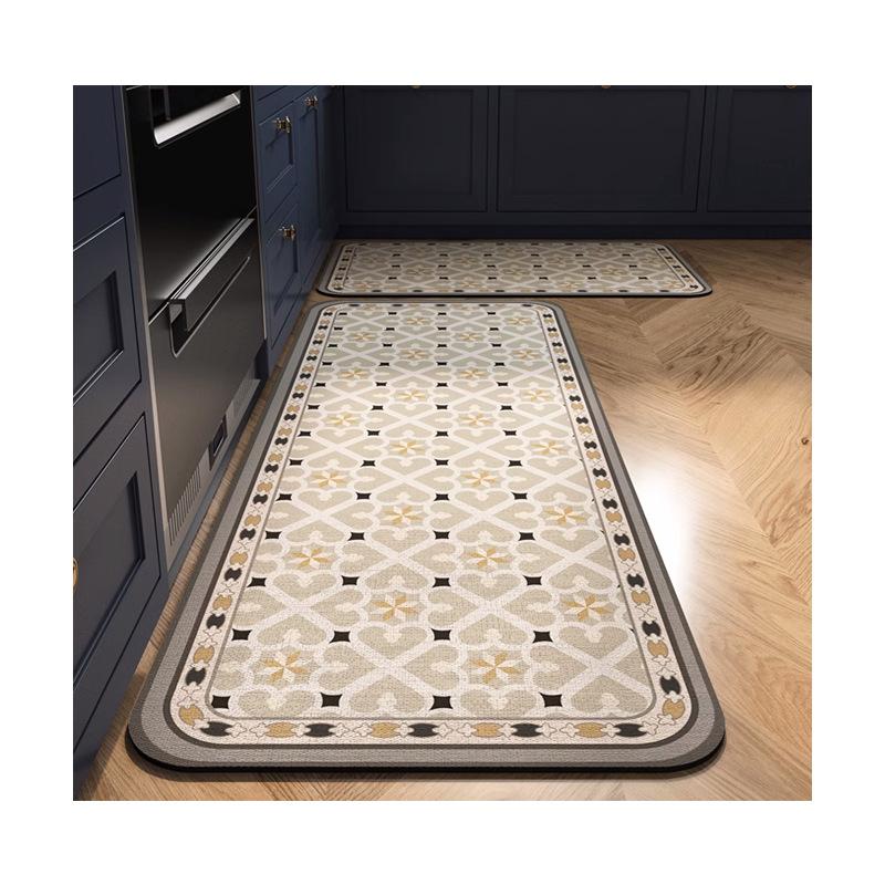 Nordic Floor Mat Household Water-Absorbing Oil-Absorbing Dirt-Resistant Foot Mat Kitchen Strip Set Wear-Resistant And Easy-To-Take-Care Floor Mat
