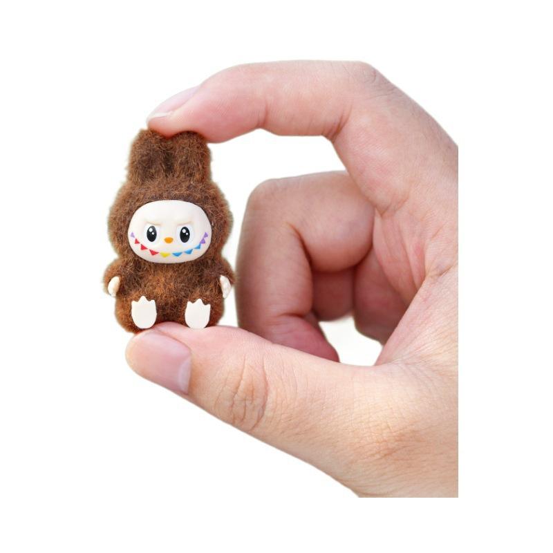 4Pcs Labubu Plush Toy Kawaii White Labubu Stuffed Plushies Toys for Pillow Children Key Chain Accessories Doll Toys 4cm