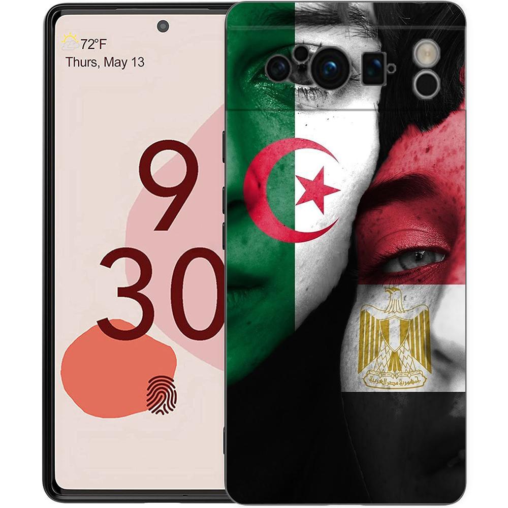 Algeria Passport Phone Case For Google Pixel 10 9 8 7 6 Pro XL 9A 8A 6A 7A 5G Soft Shockproof TPU Black Cover