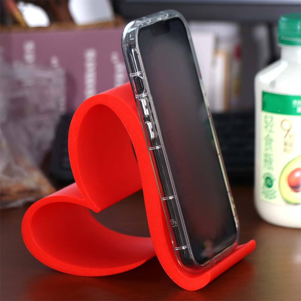 PLA Heart Shaped Phone Stand Aesthetic Multi-functional Love Mobile Phone Holder Statue Ins Girl Desk Lazy Bracket Lover's Gift