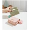 Small Fur Ball Bag, Double Layered Wallet, Diamond Grid, Ladies', Short, Hand-held, Coin Purse
