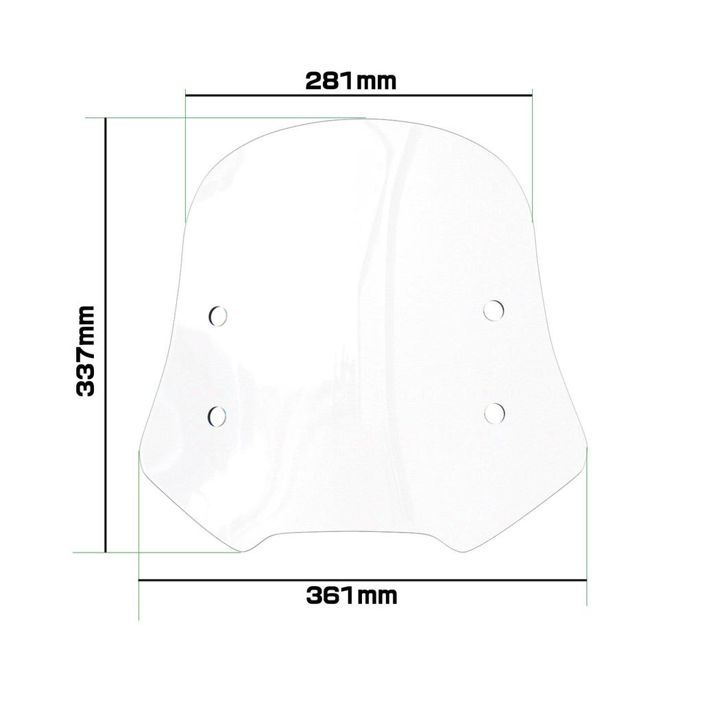 WAITREE Windschutzscheibe für Motorräder und Mopeds [Installationsvideo enthalten] Roller Windschutzscheibe, Windabweiser Visier, Winddichte Scheibe, Motorrad Fro