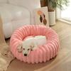 Pet Nest Straight Rabbit Plush Pet Pad Long Hair Round Cat Nest Winter Warm Dog Bed Kennel