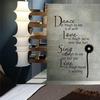 Dance As Though No One Is Watching Love Quote Wall Decals Removable Pvc Wall Stickers Home Decor Bed