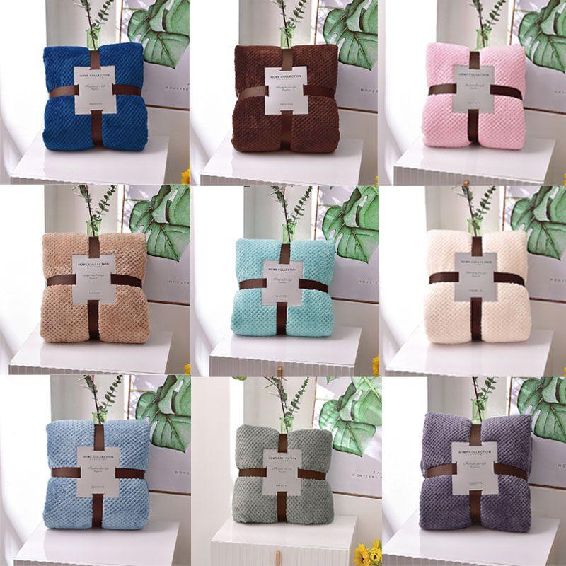 Weiche und kuschelige Popcorn-Waffeldecke Fleece-Überwurf Perfekt für Camping oder Filmabend auf der Couch