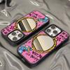 Mirror Phone Case for iPhone 15 11 13 14 for 15 16 Pro Max 12 13 16 Pro Cloud Flower and Animal Cute Style Phone Case