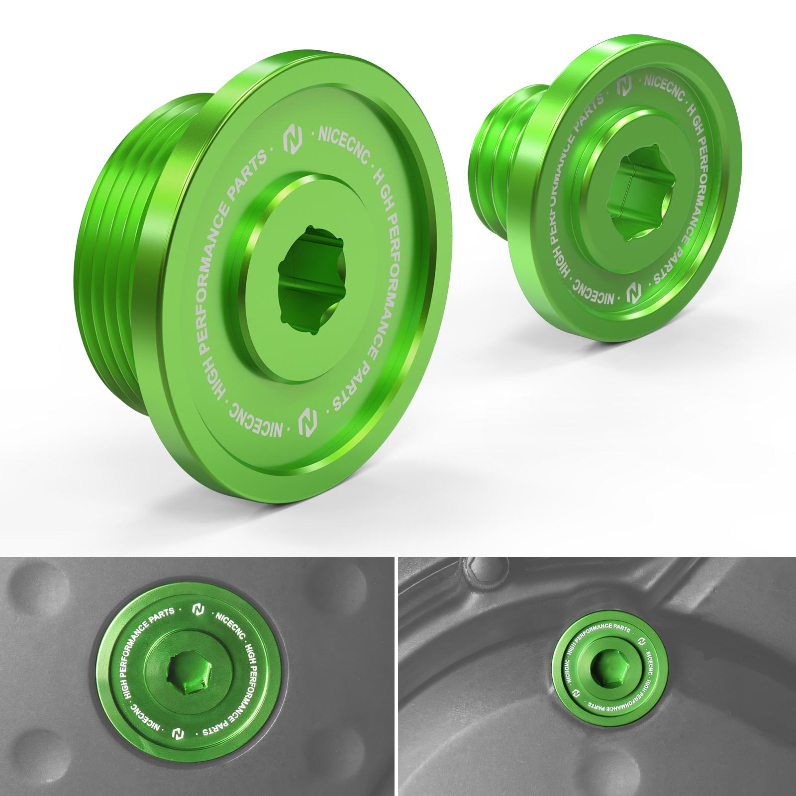 

Motorcycle Engine Ignition Cover Plugs for Kawasaki KLR 650 1987-2020 2022 2023 2024 KLR650 Crankcase Timing Cover Screw Cap зелений