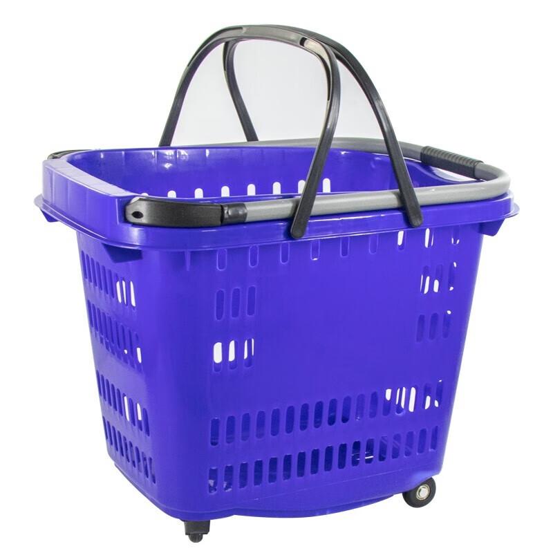 Jinguolao KCzy-105 Plastic Rolling Shopping Basket Extra Large