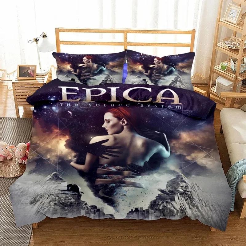 

phechion EPICA 3D Print Bedding Set Duvet Covers Pillowcases One Piece Comforter Bedding Sets Bedclothes Bed K576 135x200cm