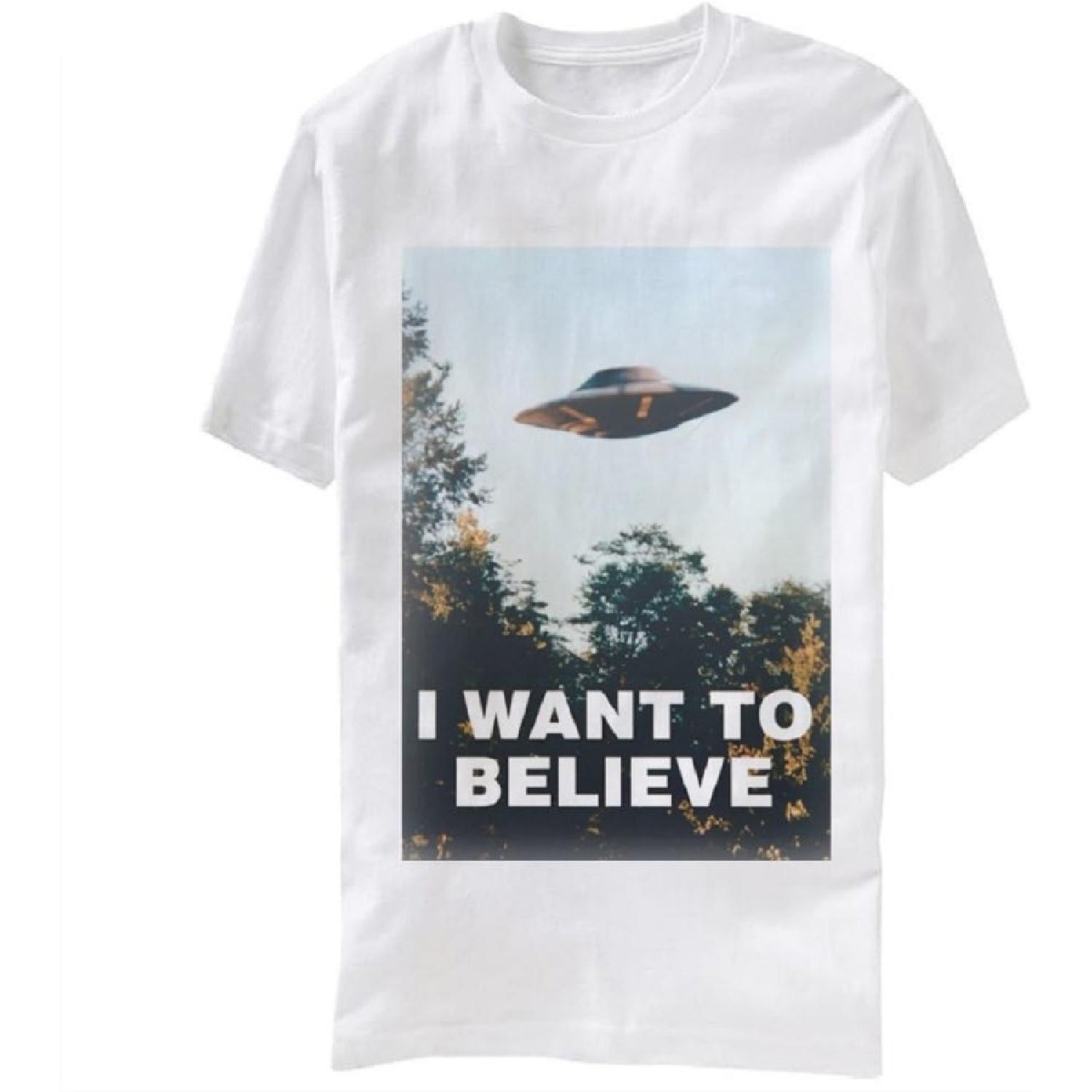 X-Files I Want To Believe Adult White T-Shirt (Adult XXX-Large) S